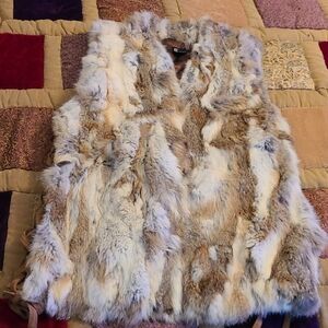 Rabbit and Suede Ladies Vest